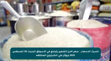 تحديث الأسعار.. سعر الأرز الشعير يتراجع في الأسواق السبت 30 أغسطس 2025 ويؤثر على الشرائح المختلفة